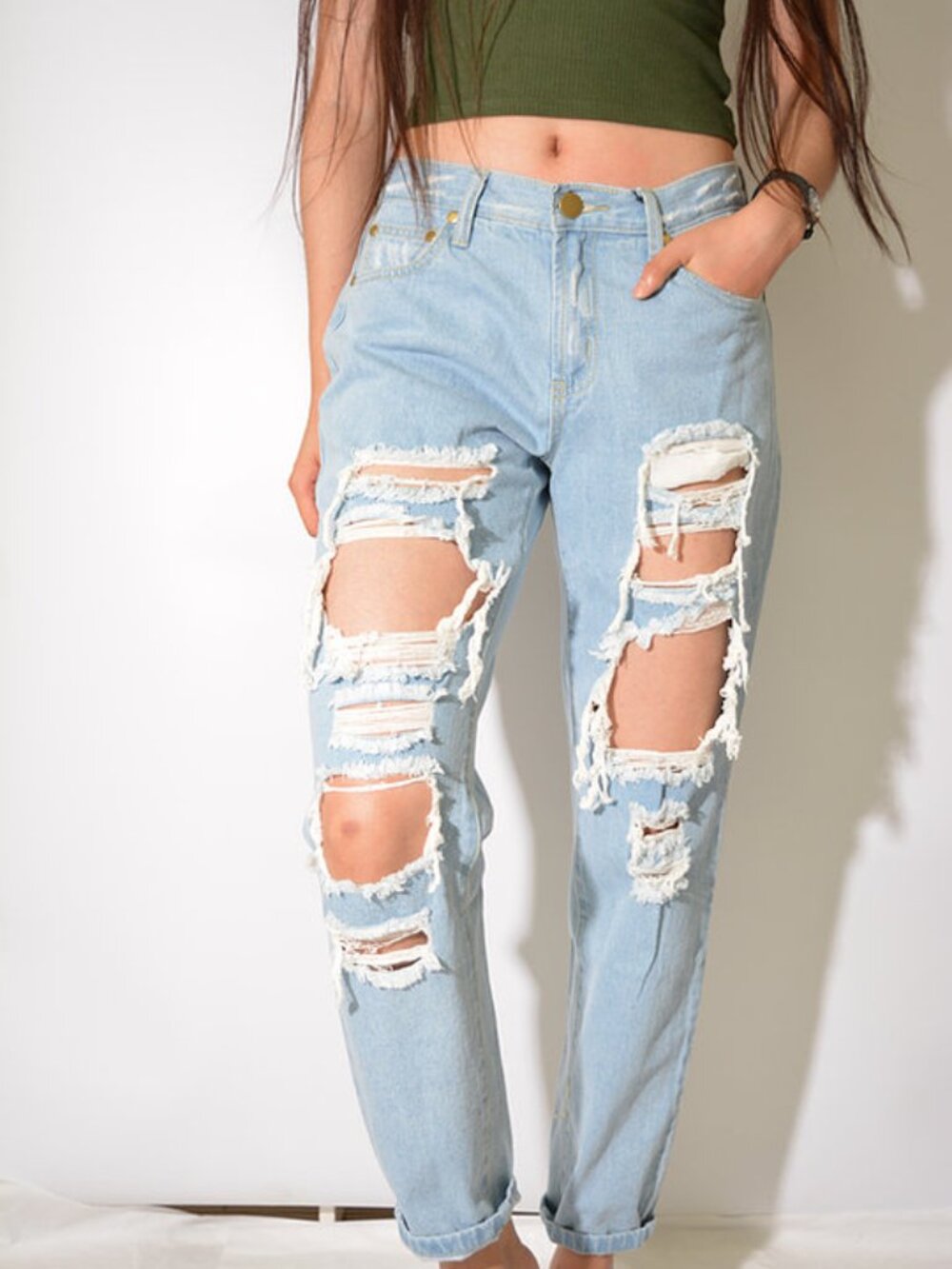 Wakee Denim Orion Destroyed Boyfriend Jean